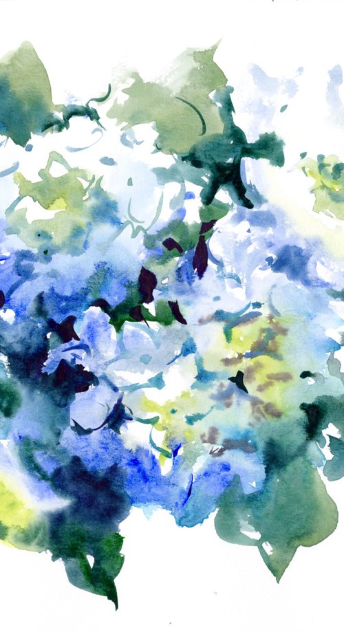 Blue Hydrangea Flowers by Suren Nersisyan