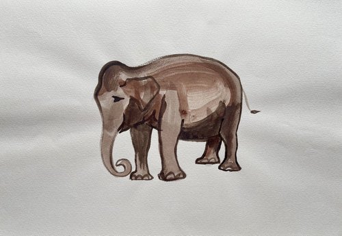 Happy Little Elephant 2 by David Lloyd