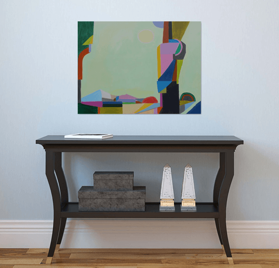 Composition with a pale circle