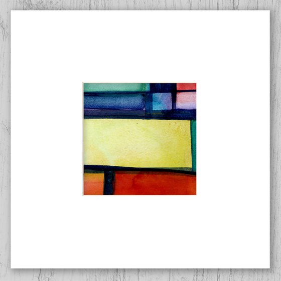 Color Music Collection 3 - Set of 6 Abstract Paintings in Mats by Kathy Morton Stanion