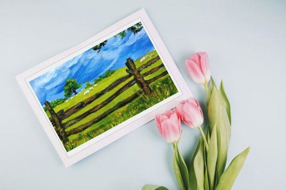 Summer Meadow and Cows