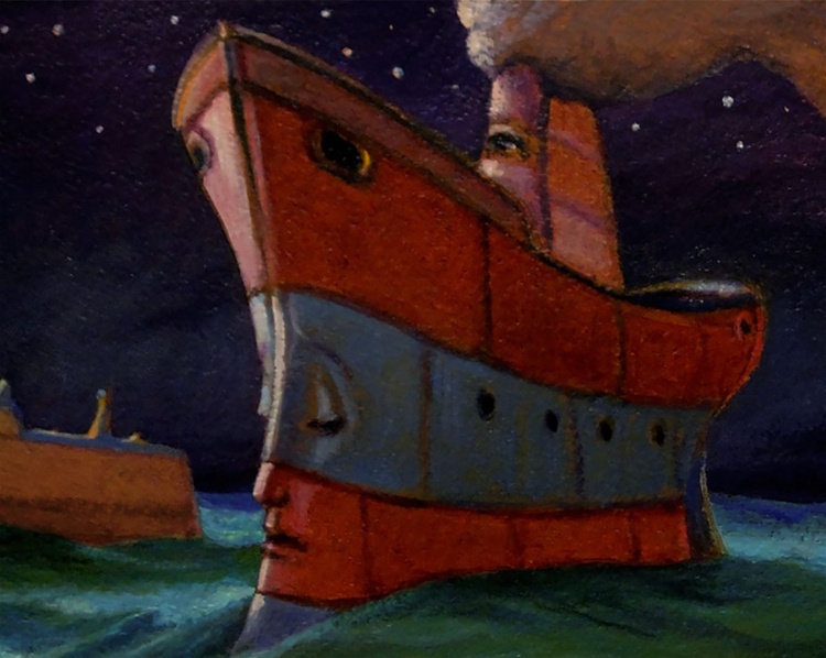 THE ARRIVAL OF THE SHIP OF DREAMS ( framed ) Artfinder