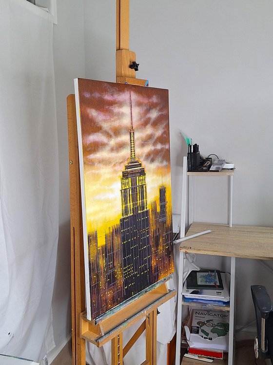 Empire State Building At Sunset