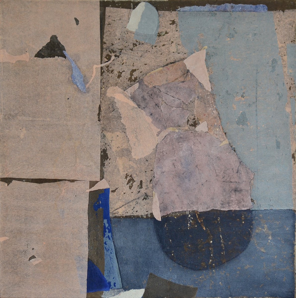 Abstract Collage By Trayana Panayotova, 20 X 20", Locked Space Viii, Original Artwork