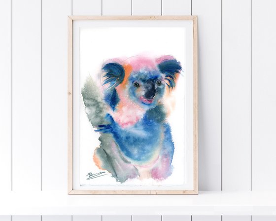 Bright koala (series Bright color animals 4 of 6)