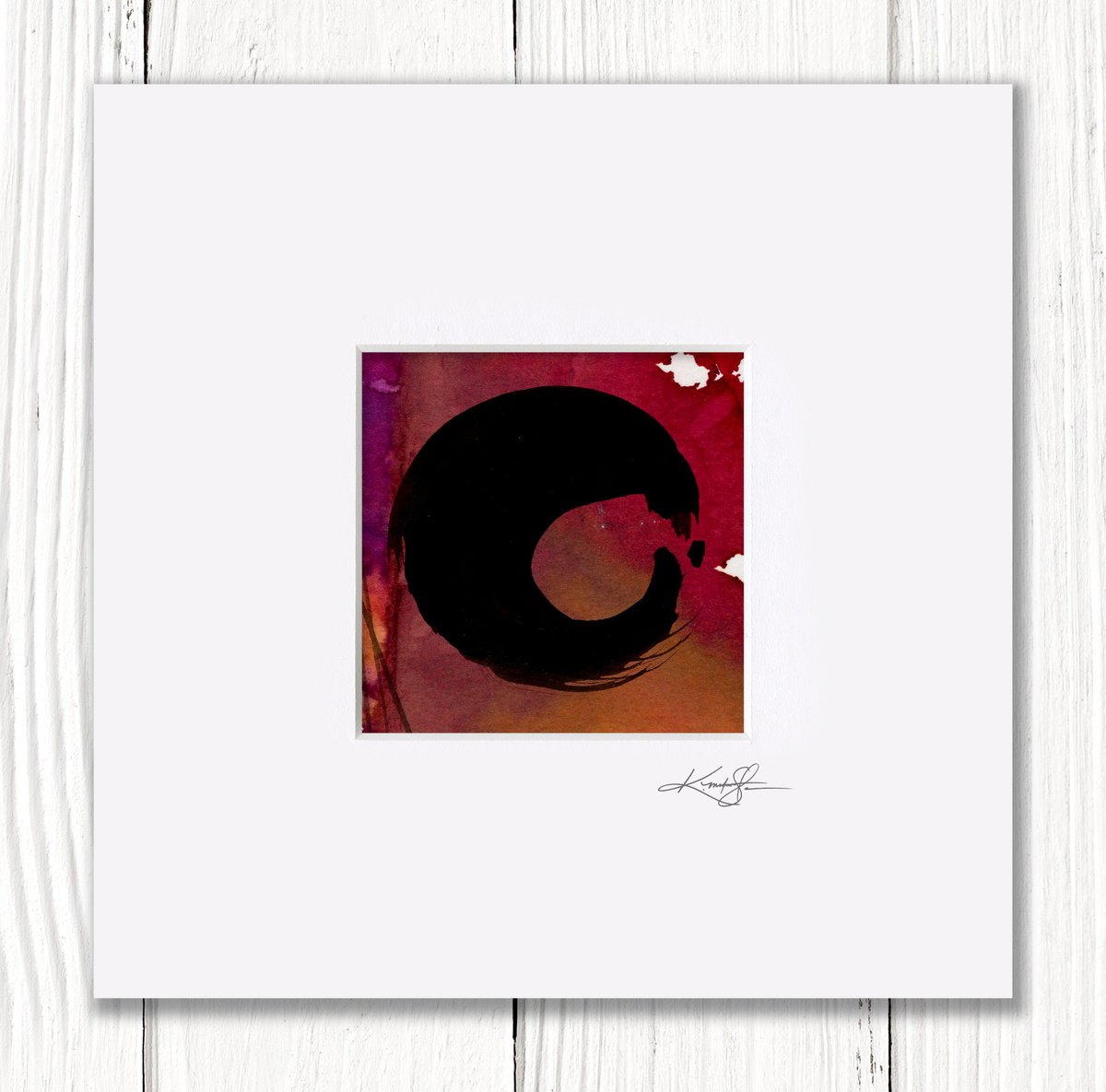 Enso Zen Circle 5 - Enso Abstract painting by Kathy Morton Stanion by Kathy Morton Stanion