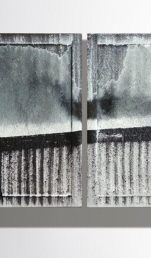 "CLOUDS" diptych by Marya