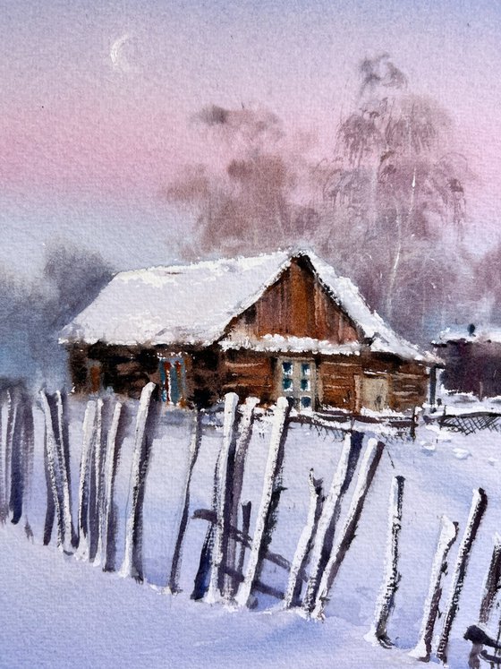 Winter morning. Village #3