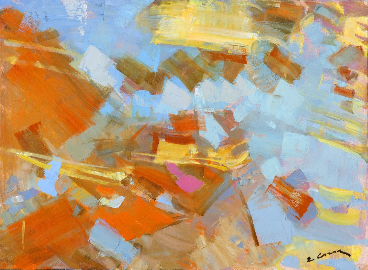 Expressive Oil Painting , Abstract By Eugene Segal, 22 X 16, Artwork For Sale On Artfinder