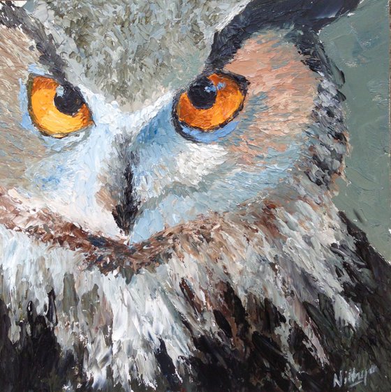 Look at me! - Textured Bird Portrait in Oils