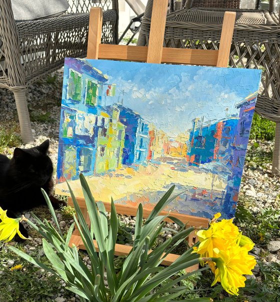 "The colorful streets of Burano"