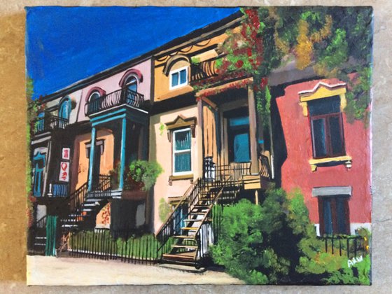 Montréal, Coloured Houses in Summer