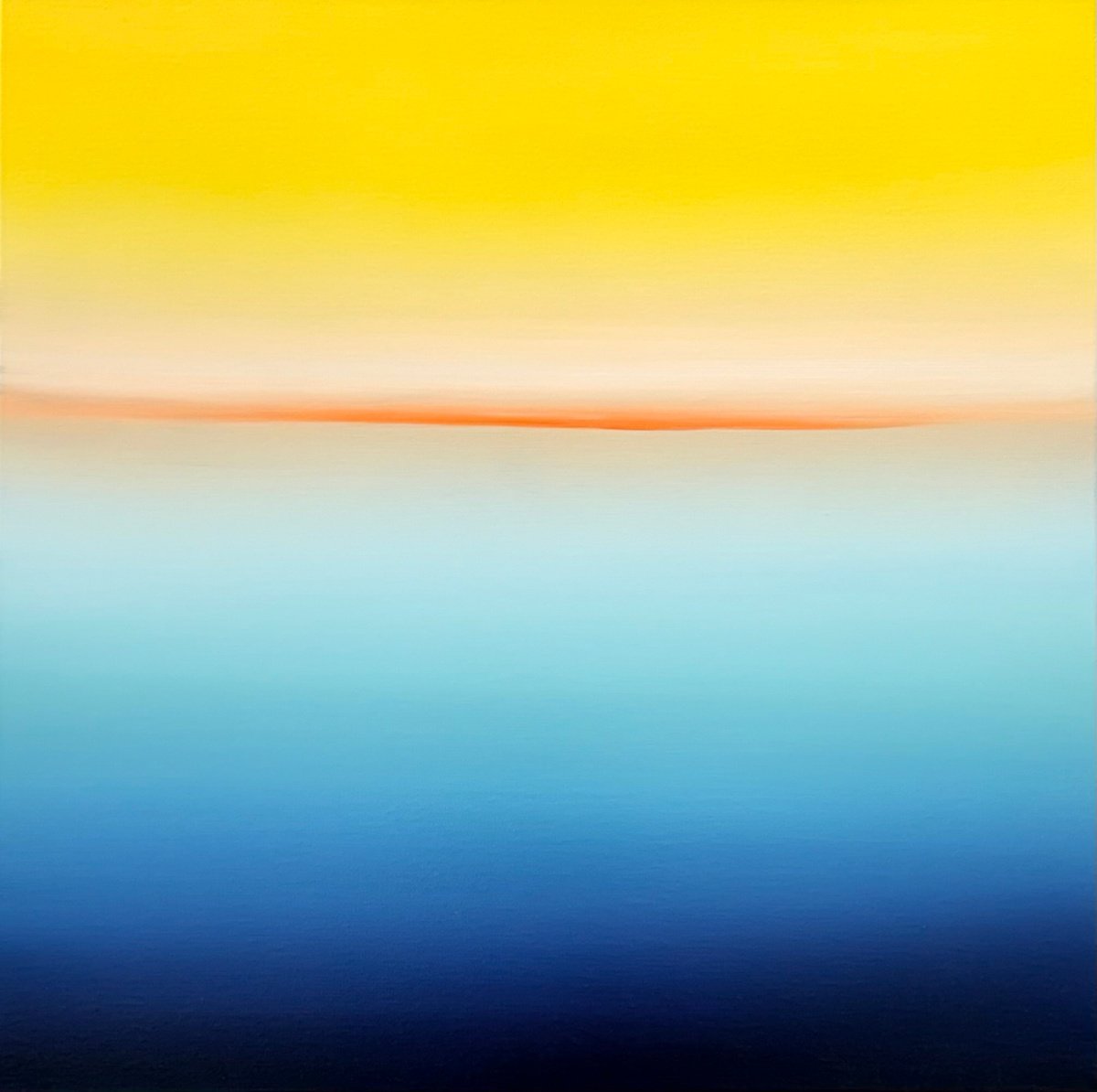 Surrealistic Oil Painting , Golden Horizon By Larissa Uvarova, 20 X 20, Artwork For Sale On Artfinder