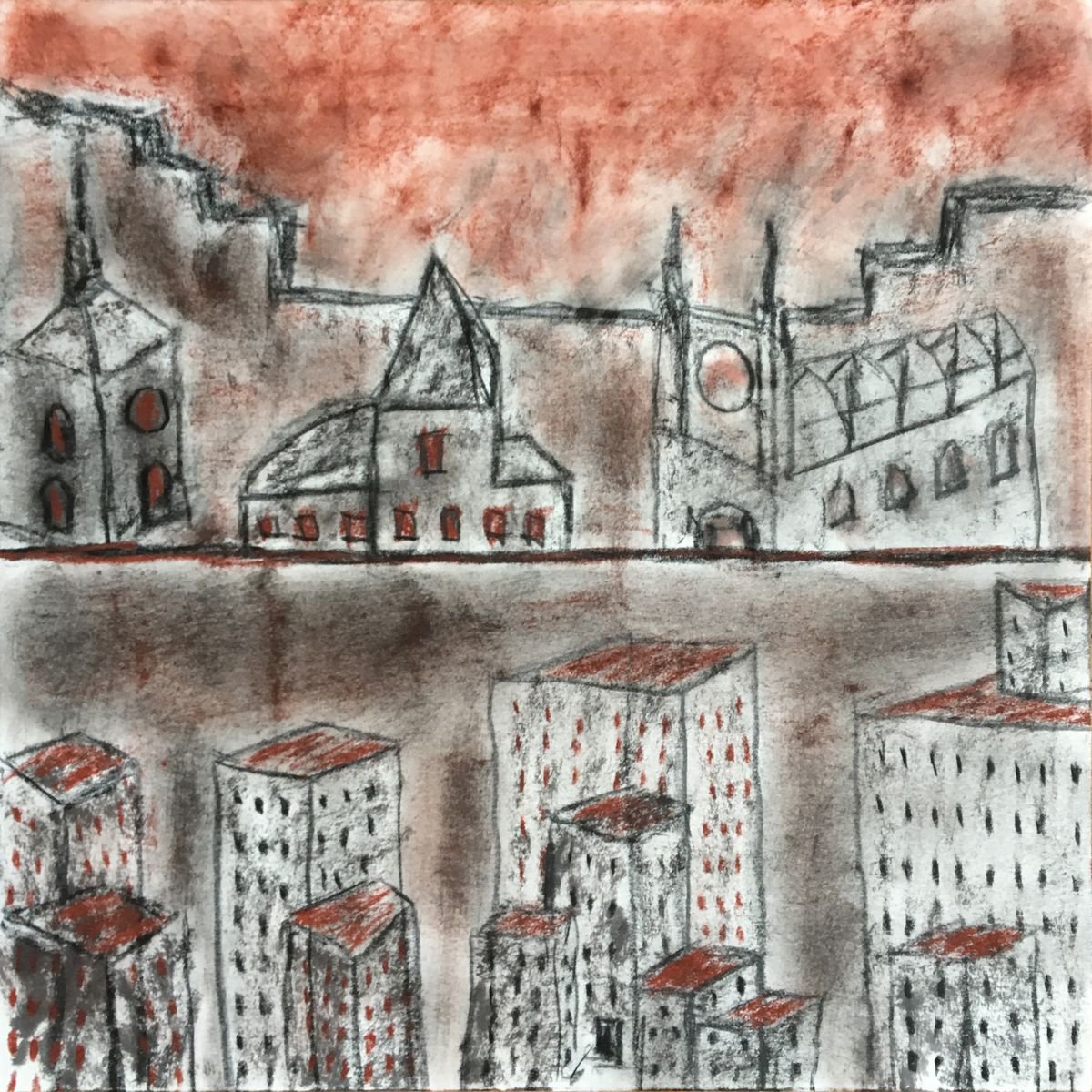 Town III (30x30 cm) by Paola Consonni