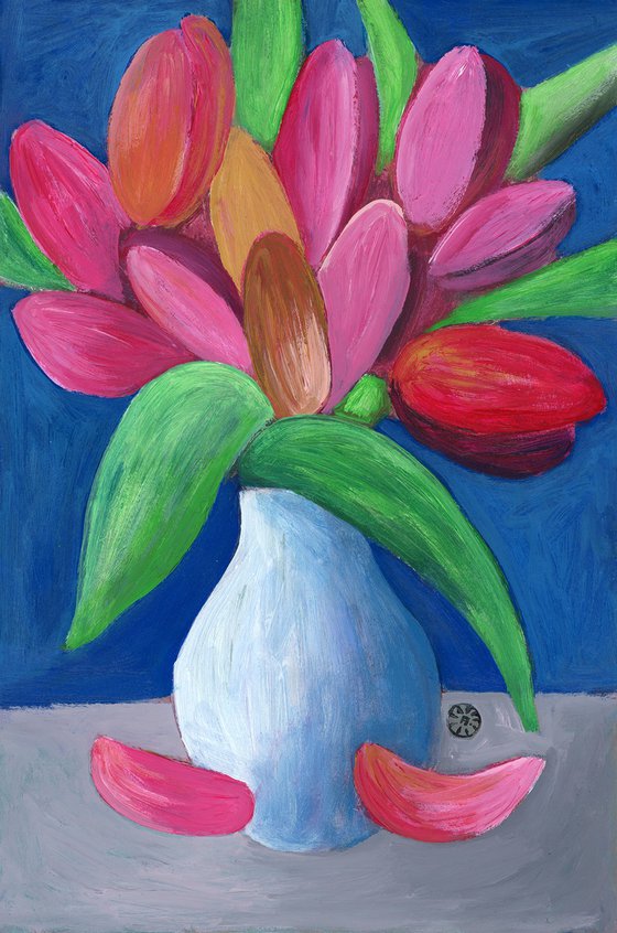 Tulips In A Vase