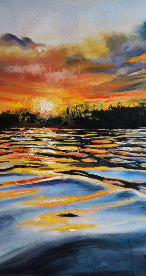 Burning Sunset by Valeriia Radziievska