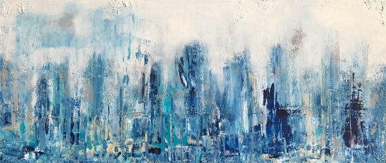 sky scratches blue (150 x 60 cm) Dee Brown