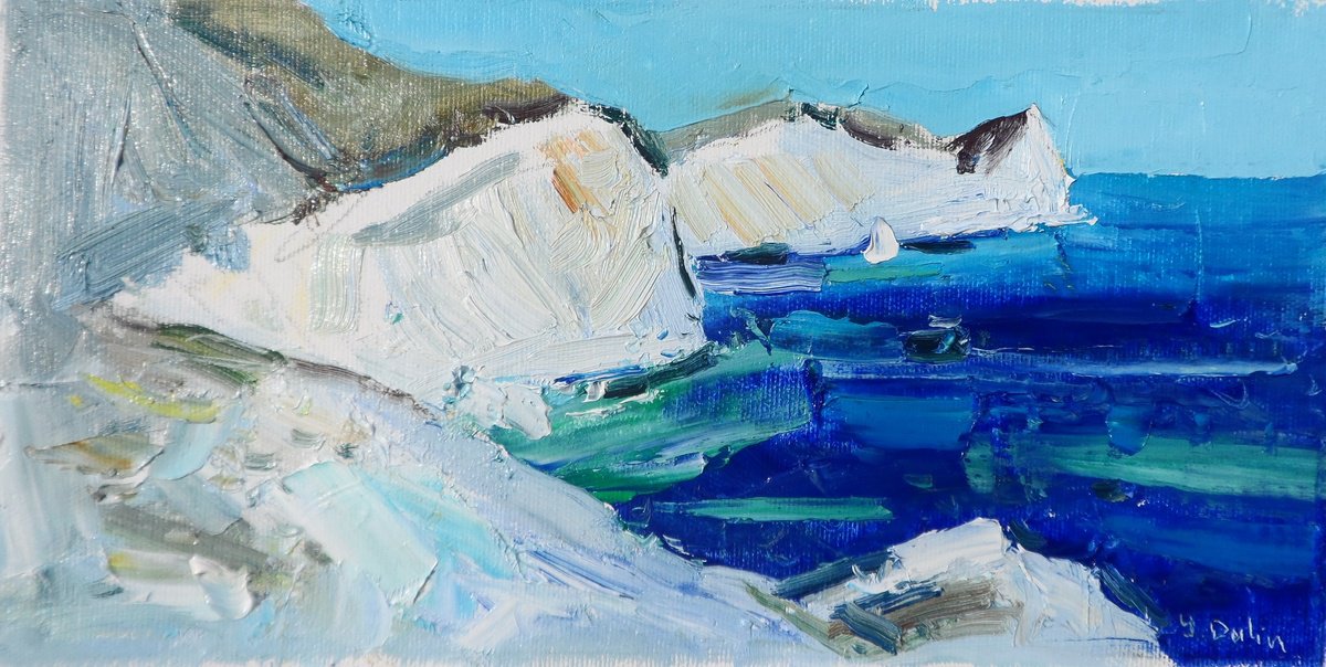 Impressionistic Landscape Oil Painting By Yehor Dulin, 12 X 6", Italian Landscape, Original Artwork