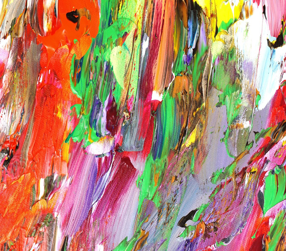 Abstract Acrylic Painting By Peter Nottrott, 49 X 33", Gate To Heaven M 2, Original Artwork