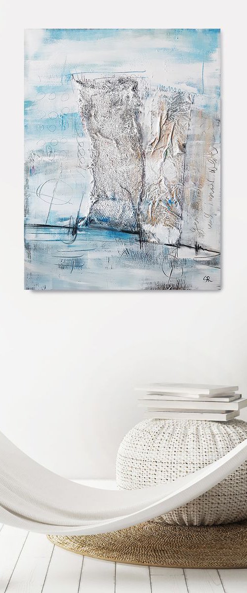 'FLOTSAM 12' – Abstract seascape by Stefanie Rogge