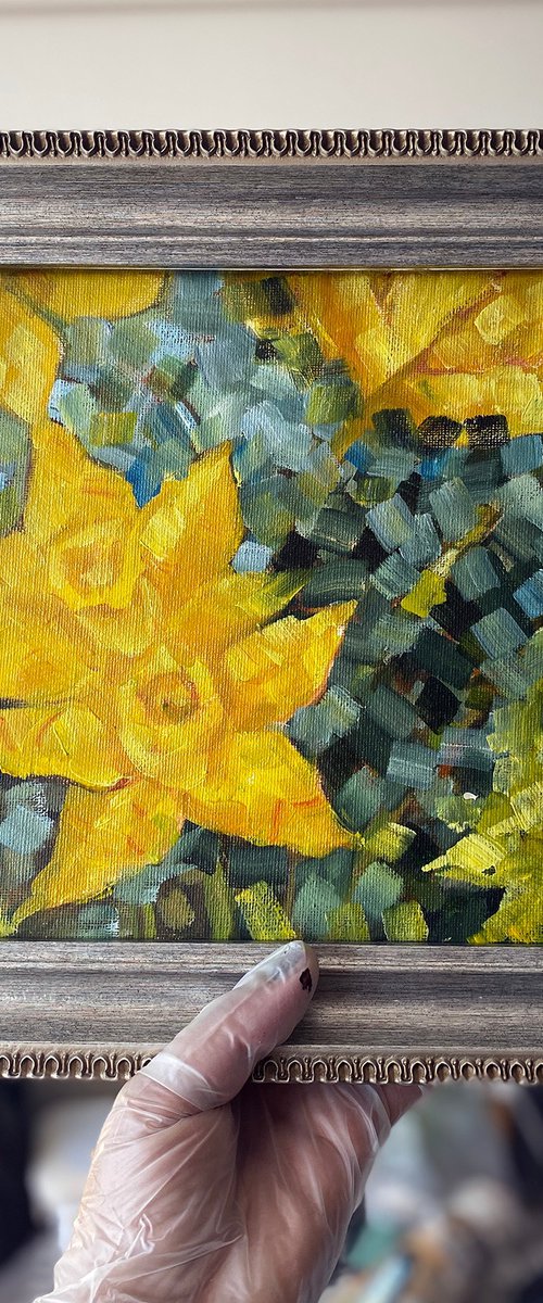 Daffodils Abstract by Arti Chauhan