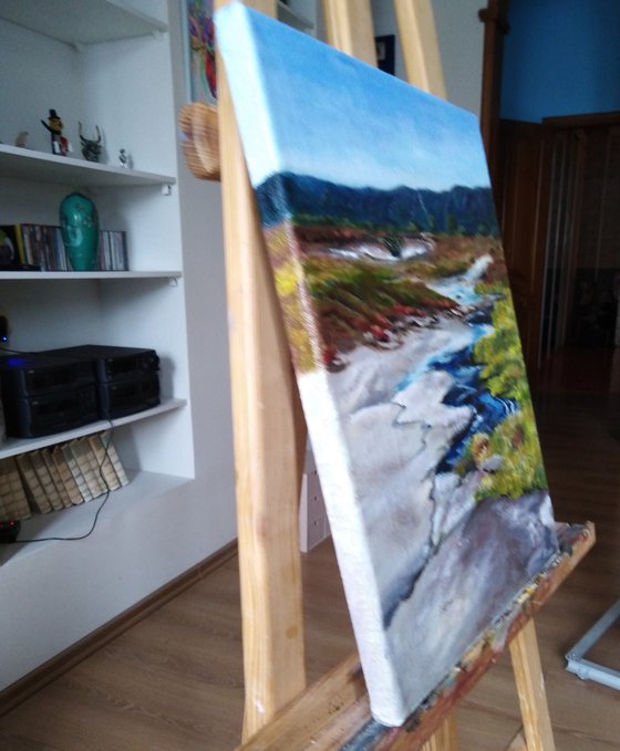 Landscape Mountain River Bend