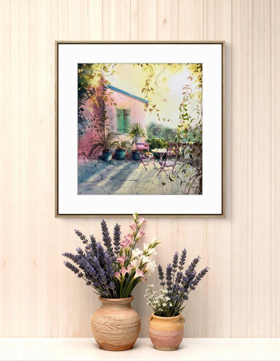 Sunlit Cyprus Corner