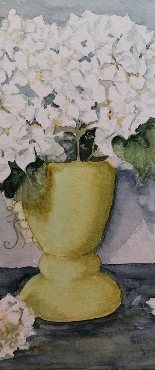 Bouquet d'hortensia blanc by Martine Vinsot