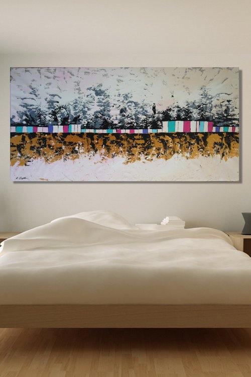 CANVAS ONLY - Borderline - 200 x 100 cm - XXXL (80 x 40 inches) by Ansgar Dressler