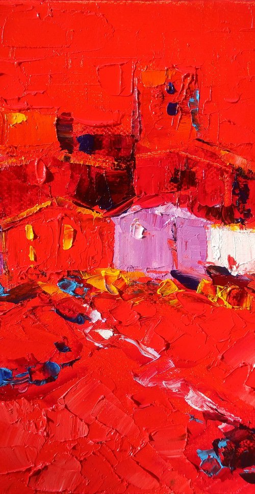 Crimson Village by Narek Qochunc