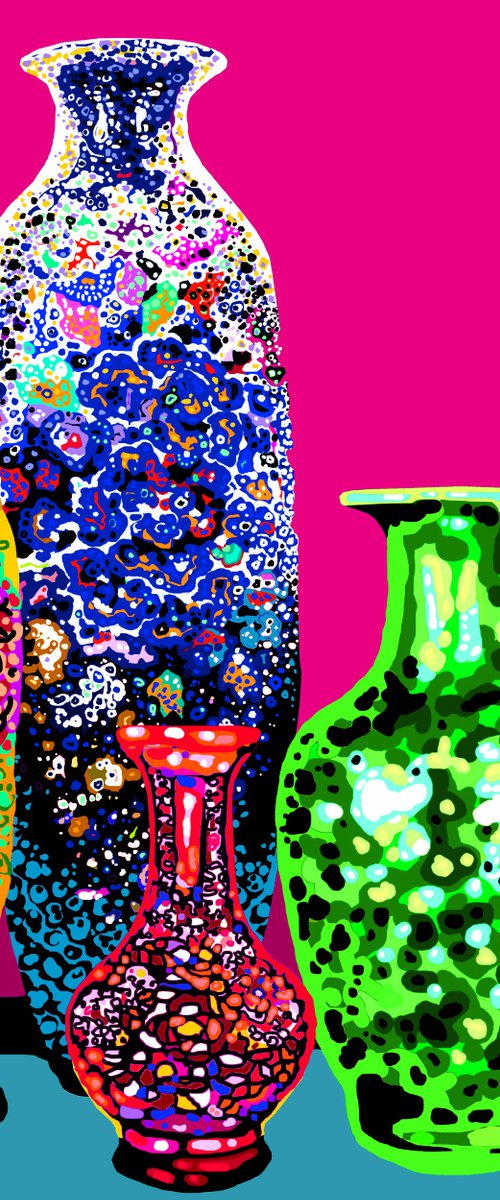 Five chinese vases by Alejos