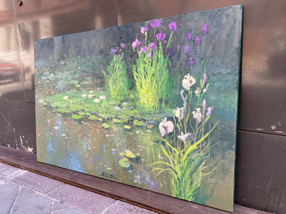 Water Lilies and Irises
