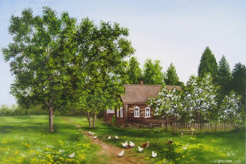Rustic Farm Landscape by Natalia Shaykina