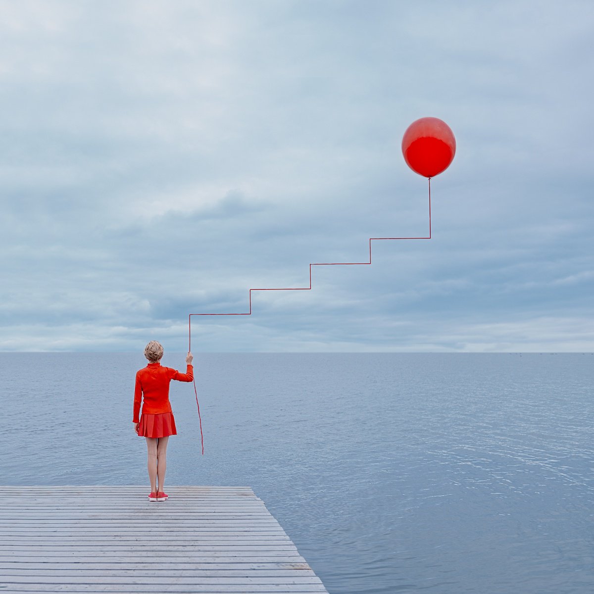 Surrealistic Abstract Photograph By Dasha Pears, 20 X 20, Way Up, Original Artwork