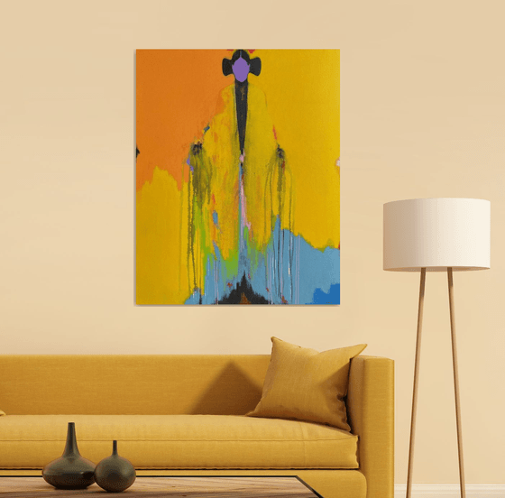 Yellow figure in Blue