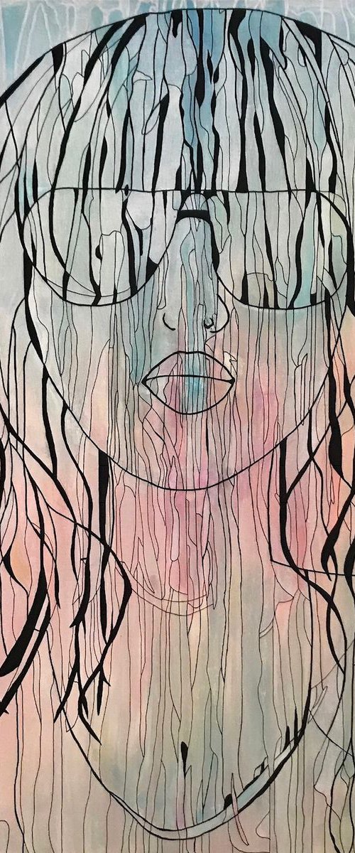 Abstract Woman with Sunglasses by Carol Zsolt