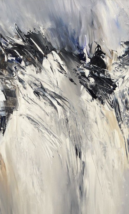 Black And White Abstraction XL 1 by Peter Nottrott