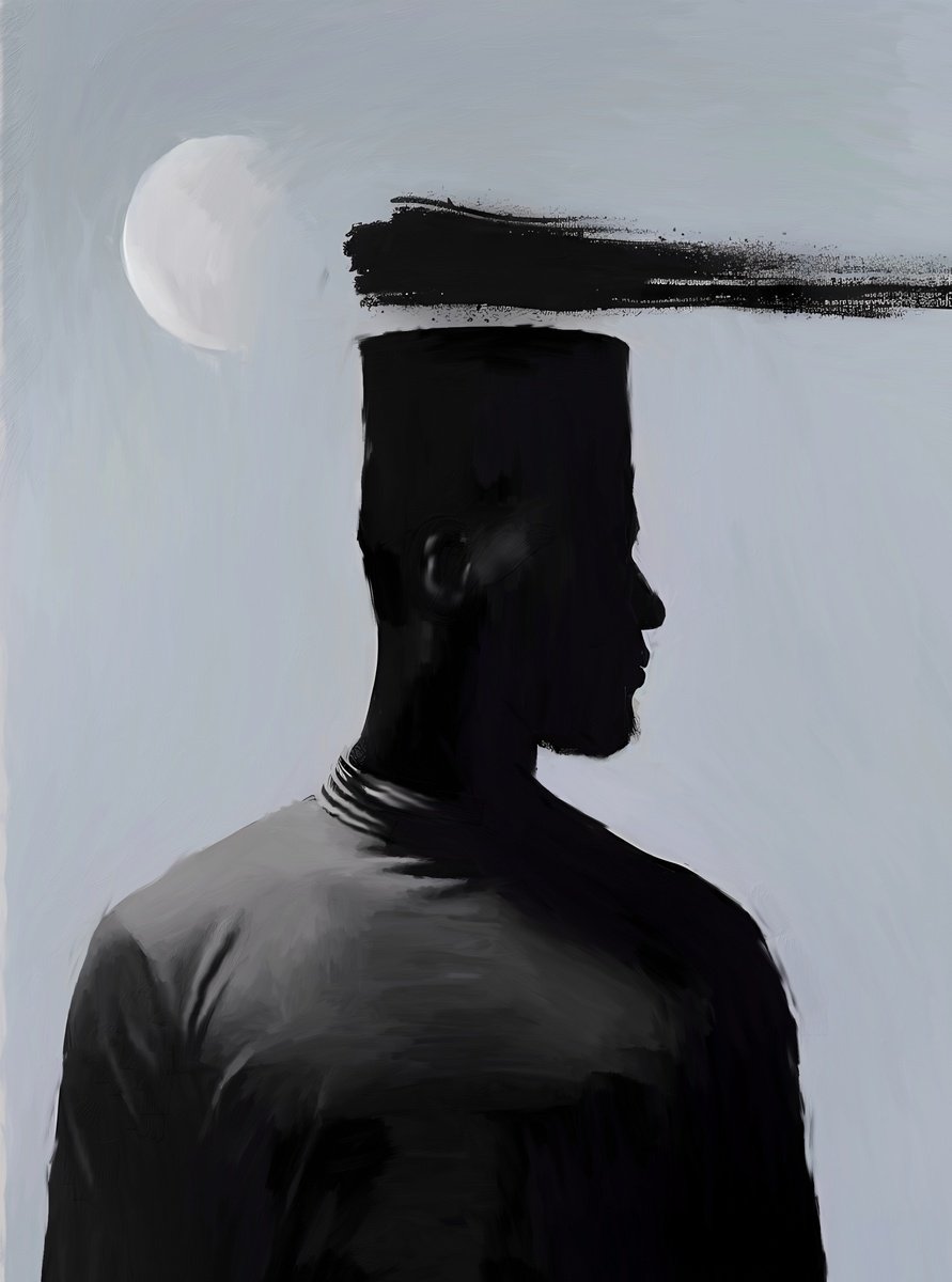 Expressive Portrait Acrylic Painting By Anzhelika Klimina, 20 X 28, Male Portrait N4, Original Artwork