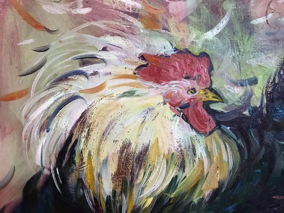aggressive roosters