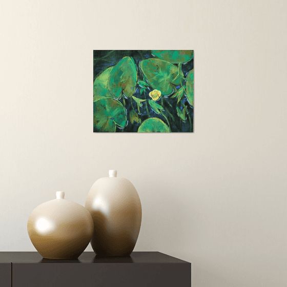 Pond ... Yellow Water Lily ... /  ORIGINAL PAINTING