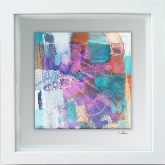 Thinking out loud #5-  Framed ready to hang original abstract