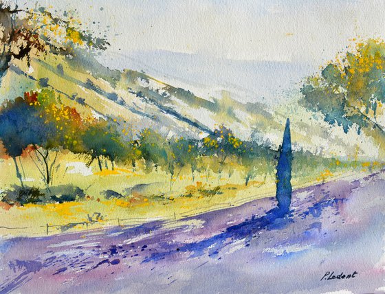 In tuscany -watercolor