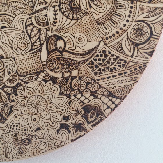 Pyrography Abstract - Playing with Fire
