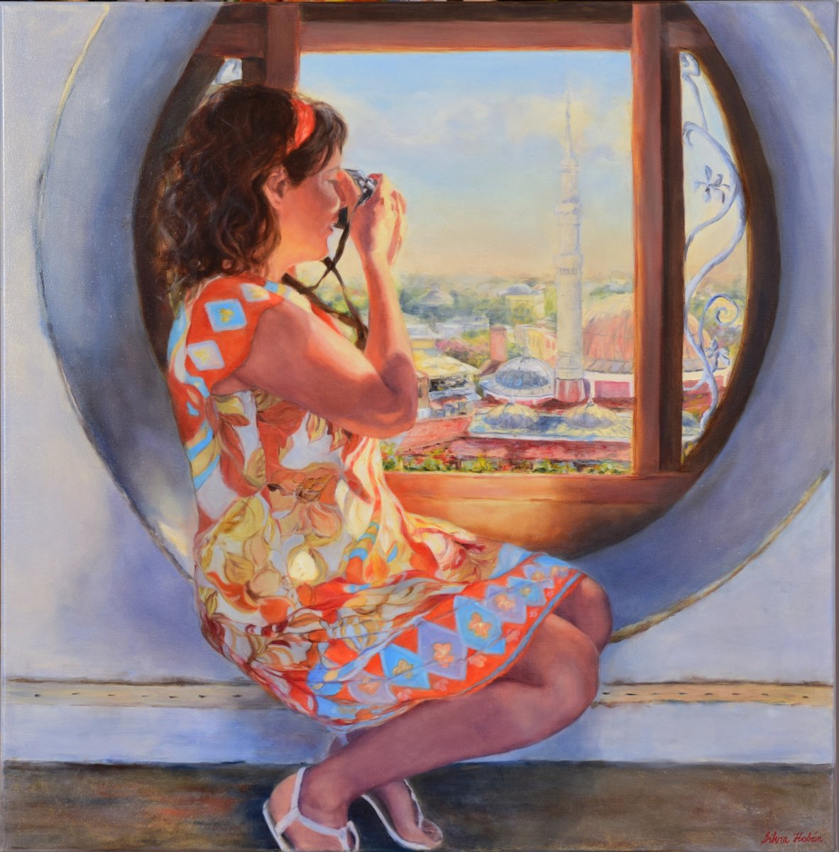 Photorealistic Oil Painting , Curious By Silvia Haban, 31 X 31, Artwork For Sale On Artfinder