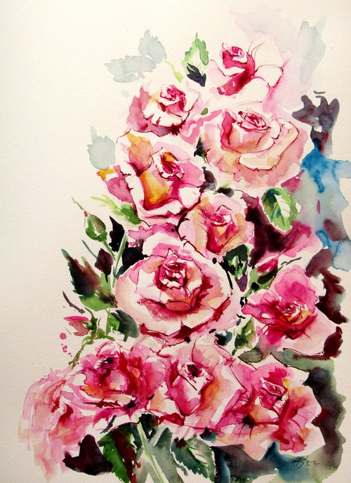 Pink roses by Kovács Anna Brigitta