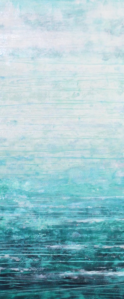 Teal and silver by Laura Spring