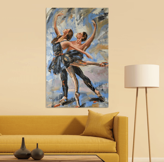 Romeo and Juliet -  Ballerina painting-Ballet painting