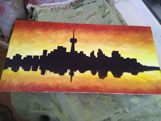 Sunset City Silhouette