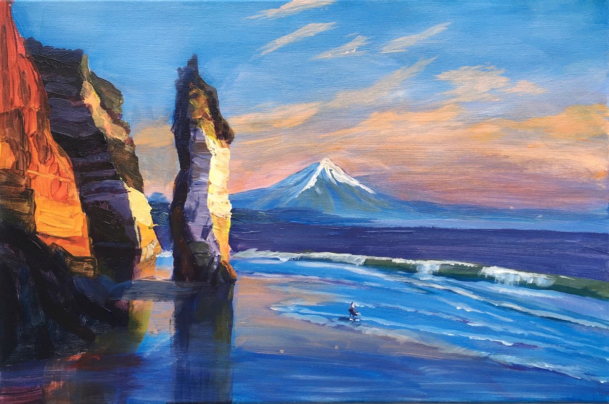 Rocks At The Sea 2 By Elena Sokolova, 24 X 16, Artwork For Sale On Artfinder