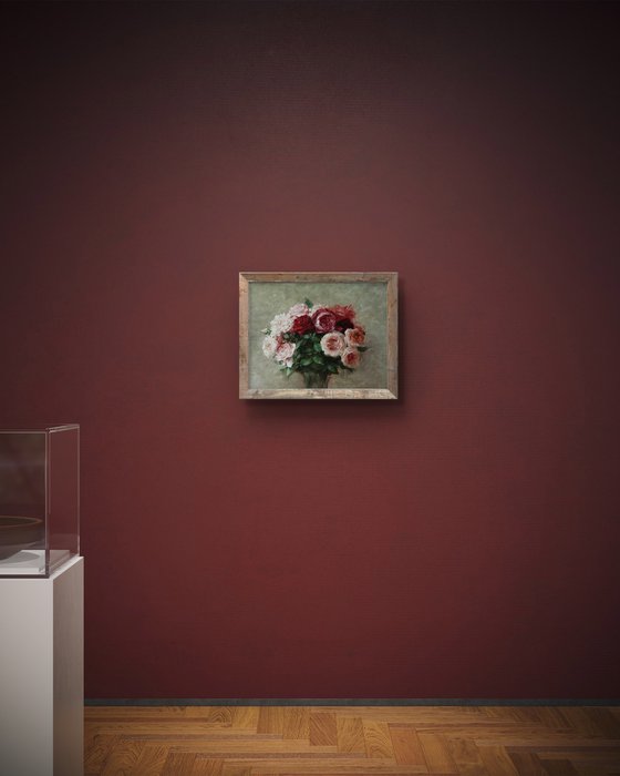 Blush & Crimson Roses